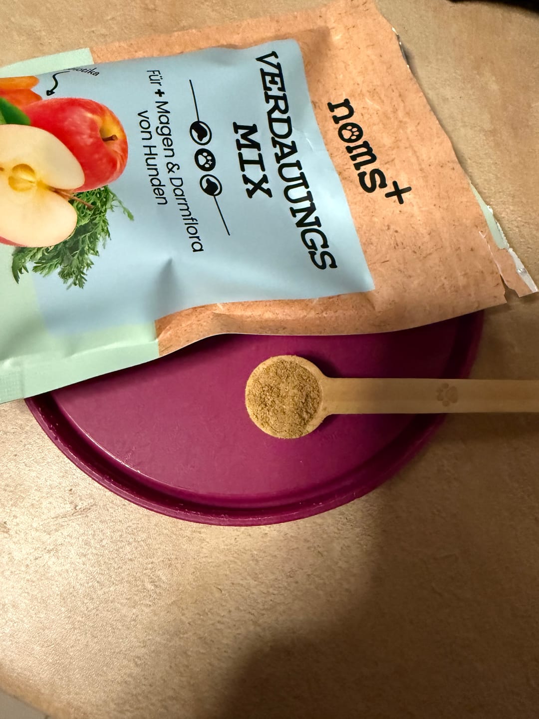 Customer photo review of Verdauungsmix für Hunde als Probiotikum für Magen- & Darmflora