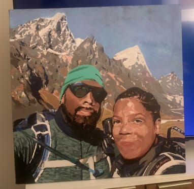 Customer photo review of Custom Portrait Paint By Numbers