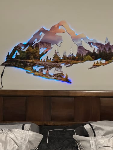 Customer photo review of Yosemite Basin Mountain Range View - Metal Wall Art
