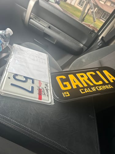 Customer photo review of 1951 CALIFORNIA LICENSE PLATE 6"x14" (351.5mm x 156.5mm)