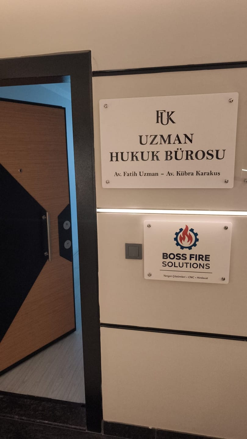 Customer photo review of Beyaz Pleksi Kapı Tabelası
