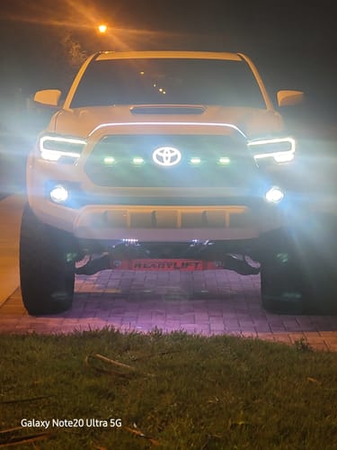 Customer photo review of Toyota Logo Front Grille LED Dynamic Illuminated Emblem Compatible with ACC Radar