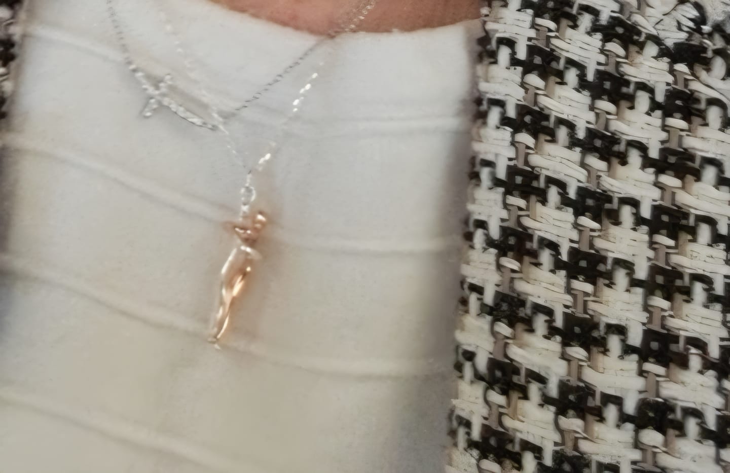 Customer photo review of Couple's Hugging Pendant Necklace