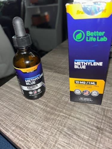 Customer photo review of Pharma-Grade Methylene Blue Tincture Supplements – Enhance Focus, Memory & Cognitive Energy