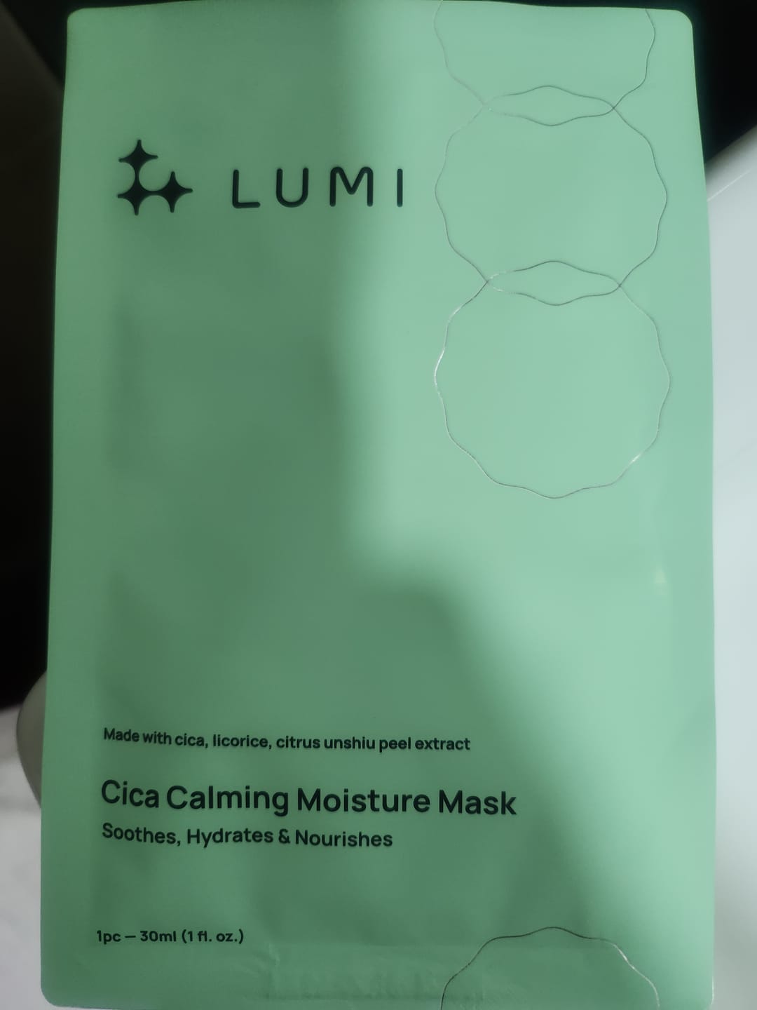 Customer photo review of Cica Calming Moisture Mask
