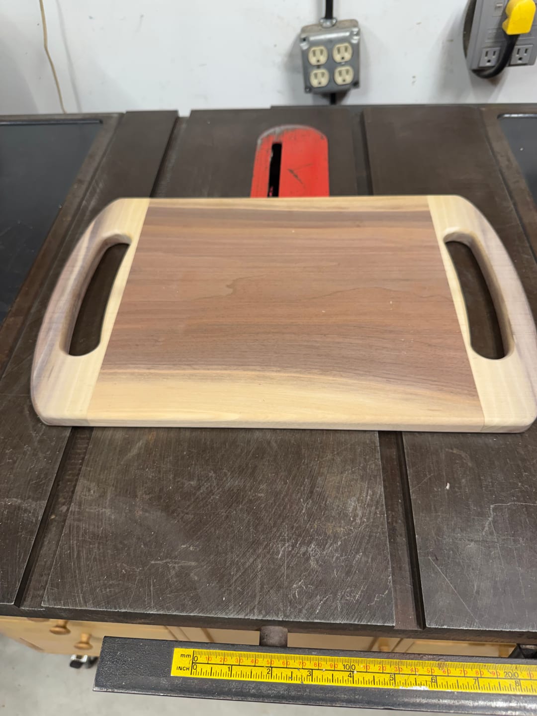 Customer photo review of 17.75x11.75" Oblong Dual Handle Serving Board Acrylic Router Template