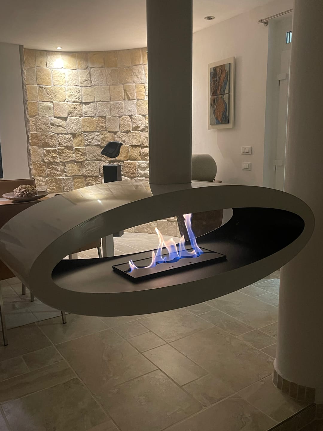 Customer photo review of Bioethanol Deckenkamin Hängekamin - TUBE 2SIDE XL Weiss