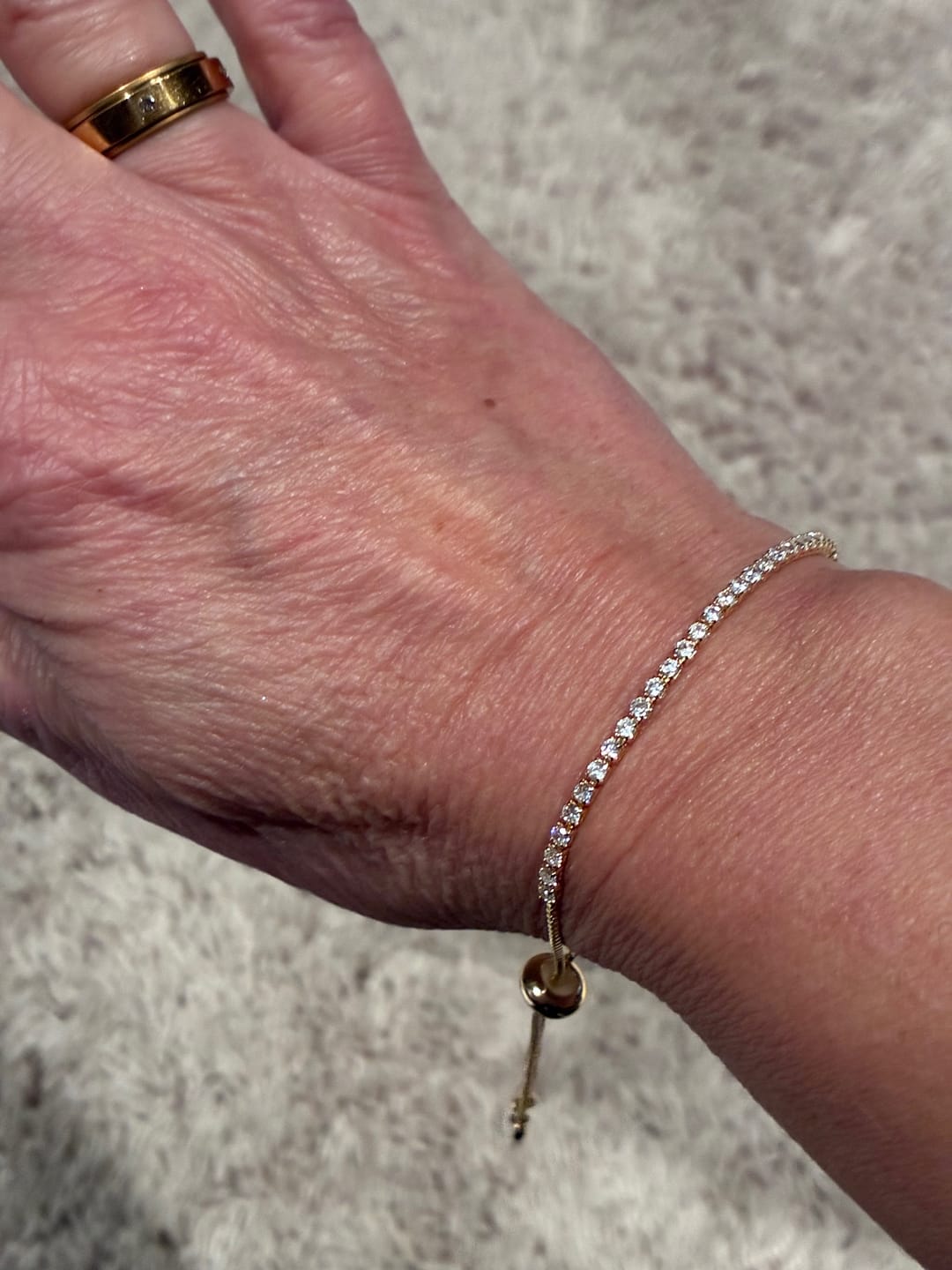 Customer photo review of Melly Adjustable Tennis Bracelet