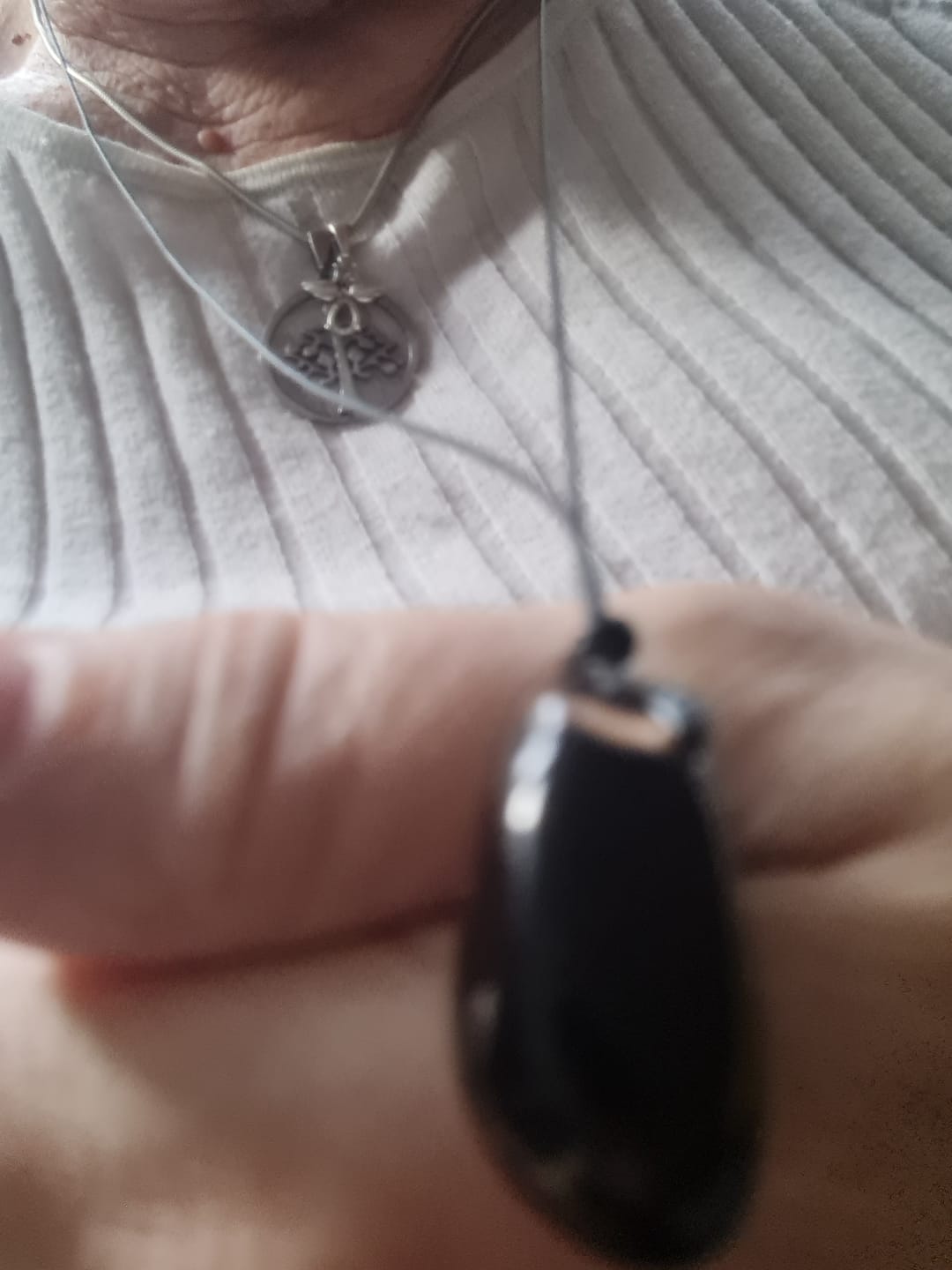 Customer photo review of Obsidian Halskette - Naturkette