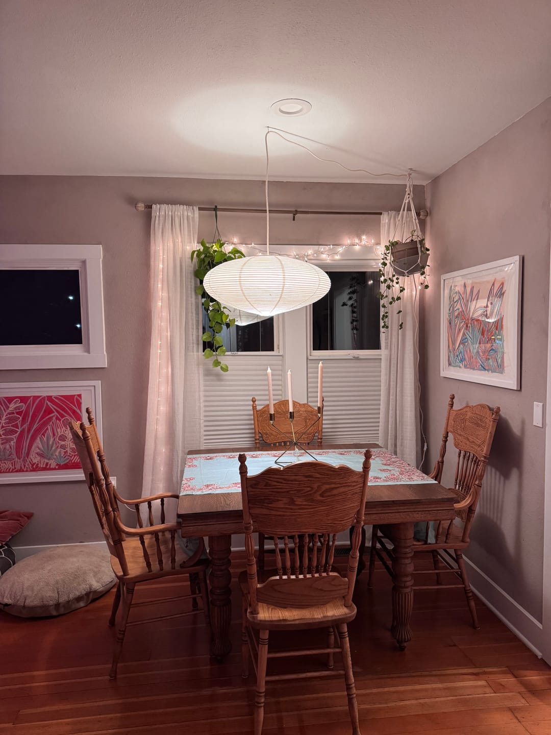 Customer photo review of Ellipse Washi Paper Pendant Lampshade