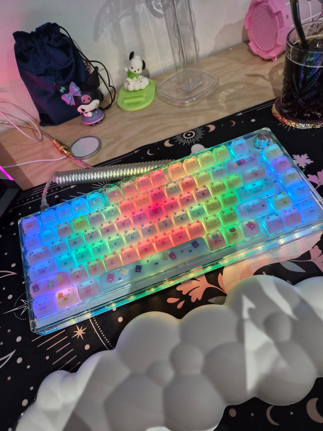 Customer photo review of KiiBOOM Meow Pudding PC Keycap Set Pre-Order