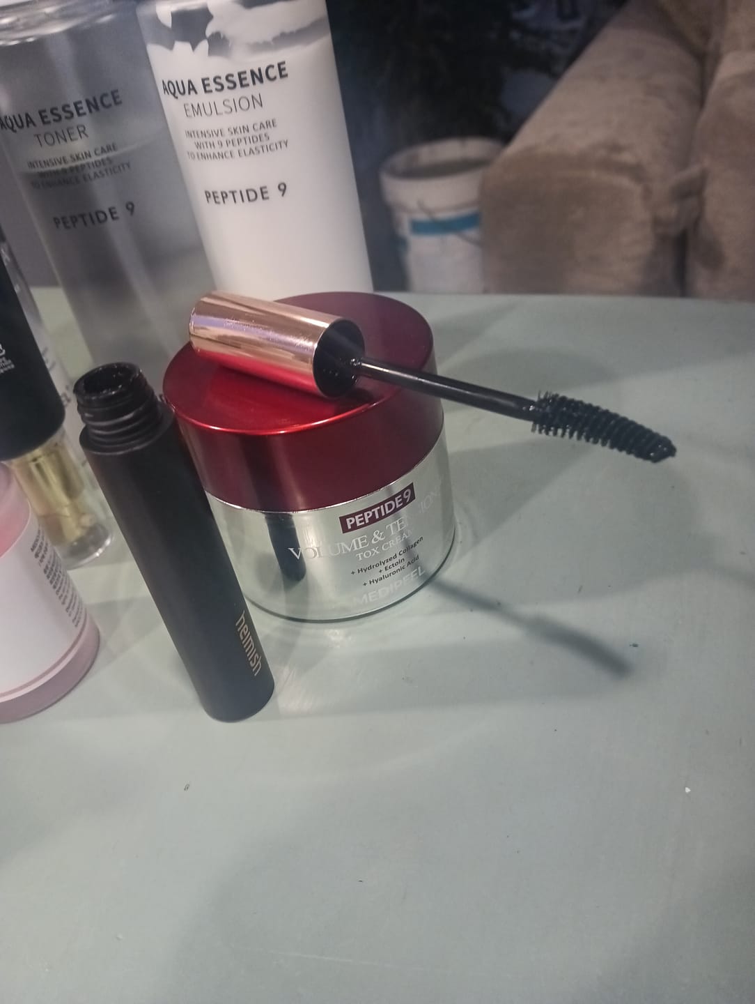 Customer photo review of Pagarinoša skropstu tuša Heimish Dailism Smudge Stop Mascara