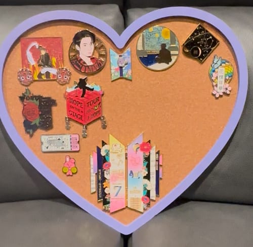 Customer photo review of Jhope 2025 Tour Pins