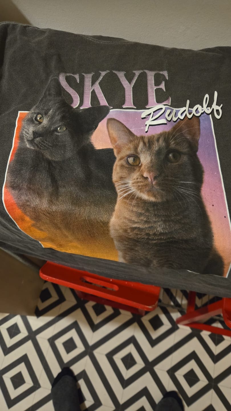Customer photo review of Personalised Homage Tee | Cosmic