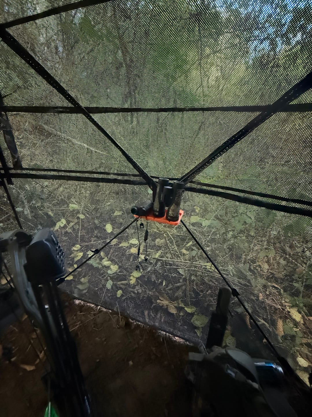 Customer photo review of FLASH SALE VisST See-Through Pop-Up Ground Blinds with Silent Magnetic Door