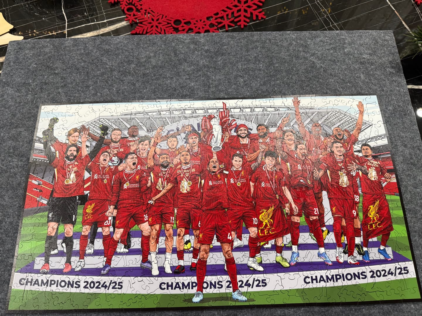 Customer photo review of Liverpool FC® Premier League Champions 24/25 - Wooden Puzzle