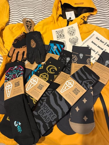 Customer photo review of 3 Pack | Lucky Dip | Compression Shred Socks