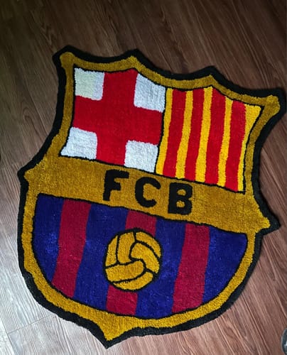 Customer photo review of FC Barcelona® Logo Rug