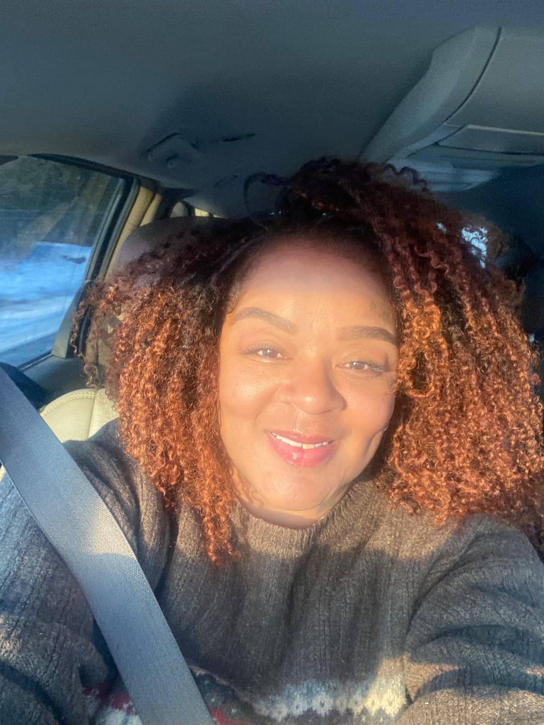 Customer photo review of Afro Kinky Curly Bulk Hair Extensions for Braiding