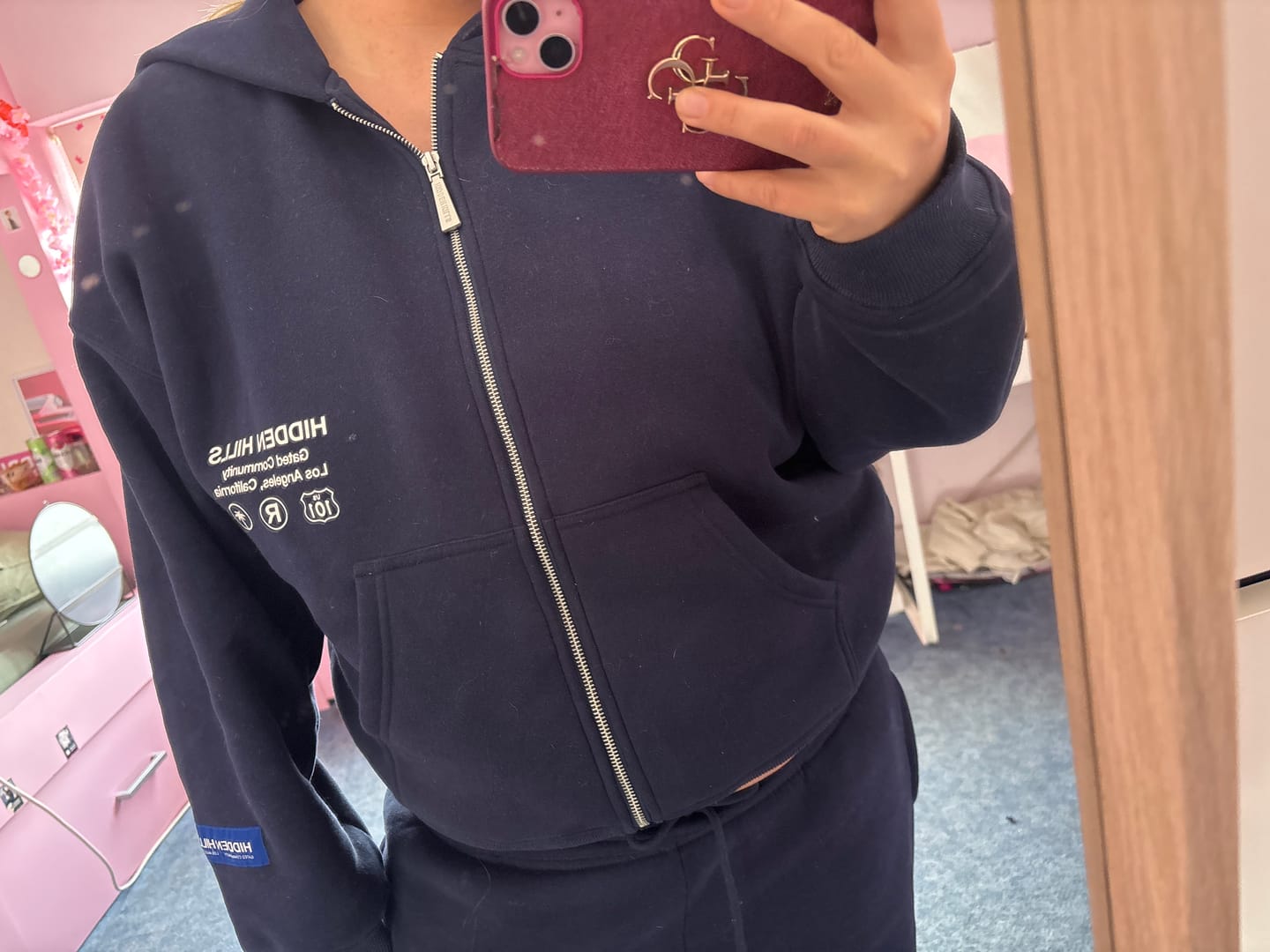 Kundenfoto-Bewertung von LABEL ZIP HOODIE NAVY