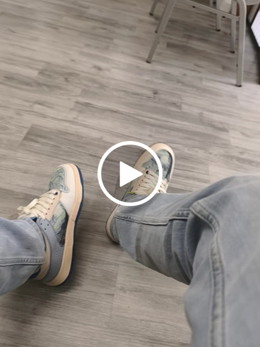 Customer video review of Van Gogh Starry Night inspired sneakers