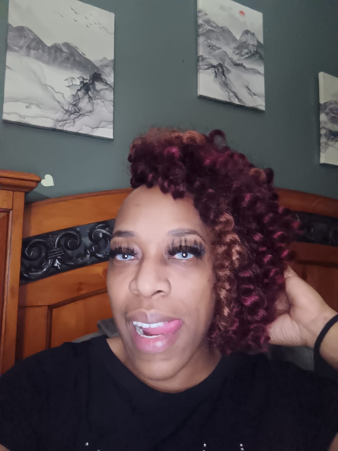 Customer photo review of FANTASY SNOW FLAKE Prescription Colored Contact Lenses