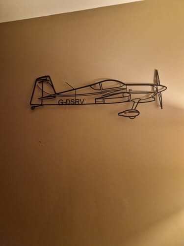 Customer photo review of Your Custom Aircraft Silhouette Metal Wall Art