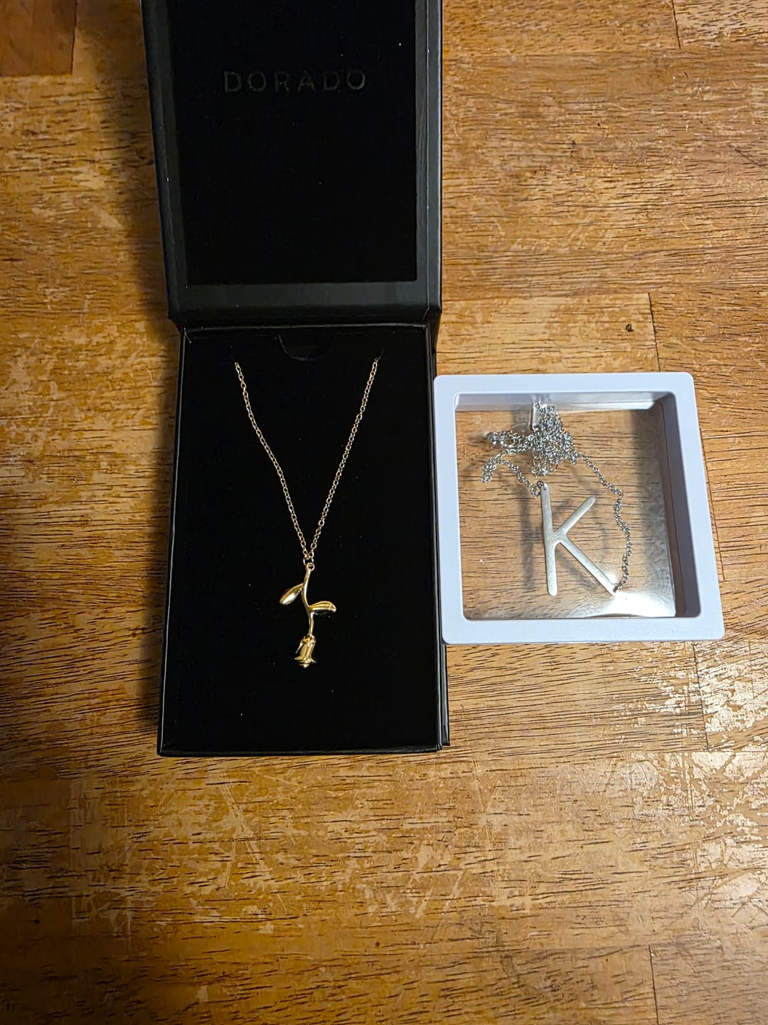 Customer photo review of Large Letter Necklace