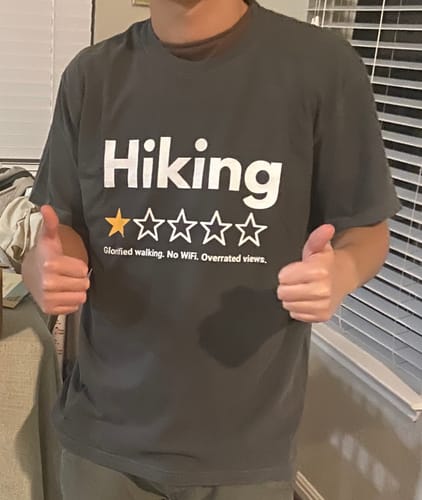 Customer photo review of Hiking One Star Premium Tee