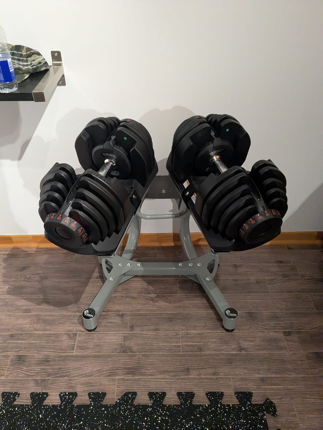 Customer photo review of Ensemble de 2 Haltères Ajustables (10 à 90lb)