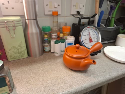 Customer photo review of Red Japanese Clay Teapot