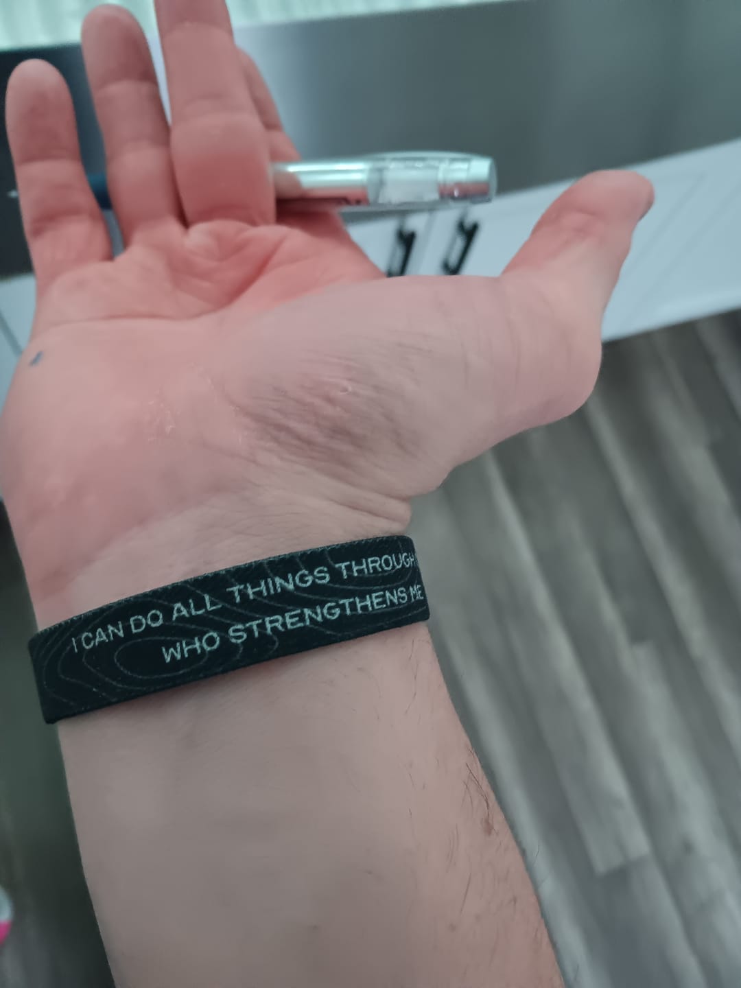 Customer photo review of Daily Bible Verse Wristband