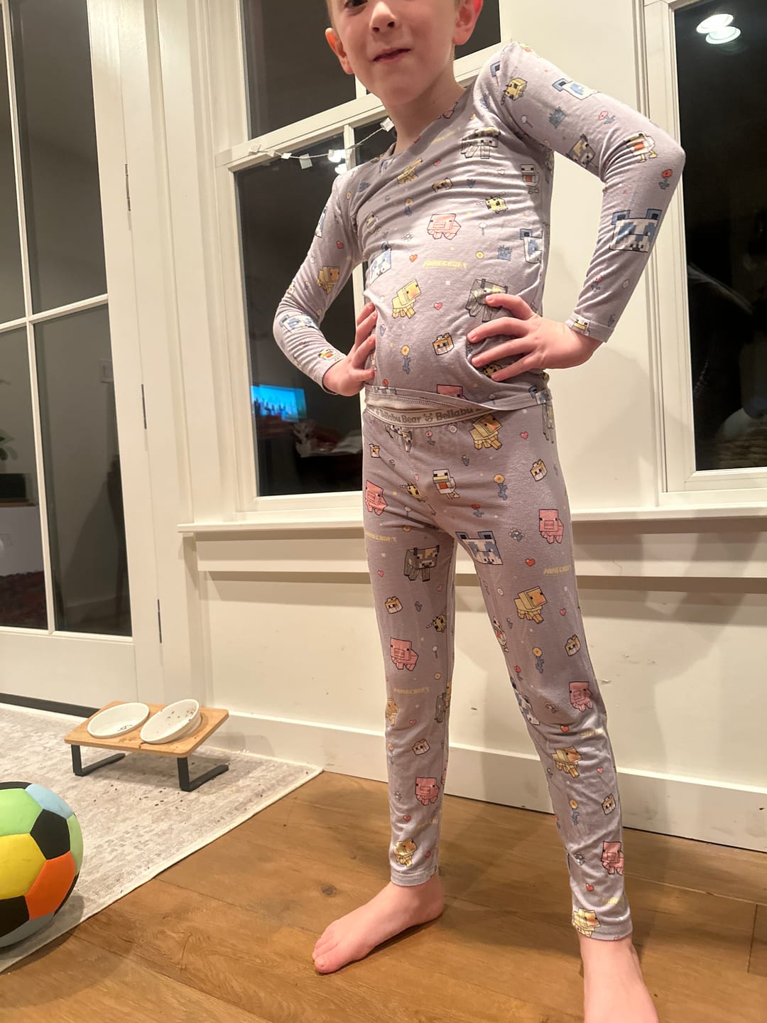 Customer photo review of Minecraft Pixel Pals Bamboo Kids Pajamas