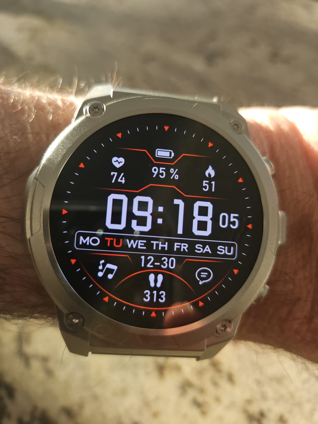 Customer photo review of Bracelet acier argenté
