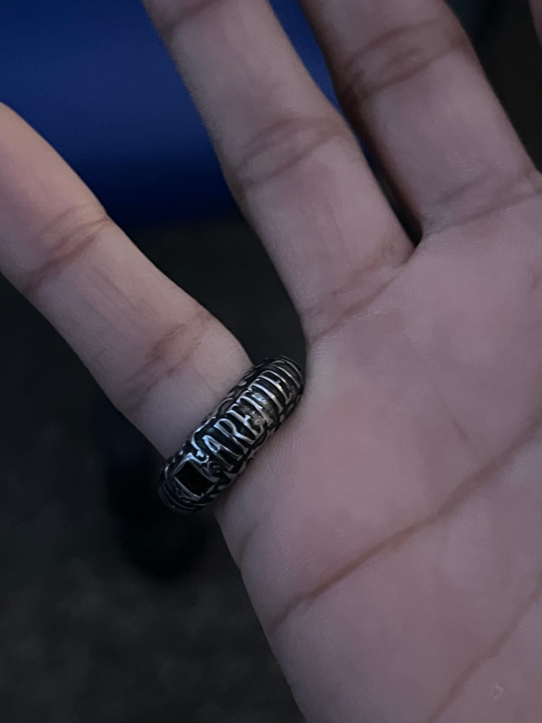 Customer photo review of UPGRADED CATACOMBS RING