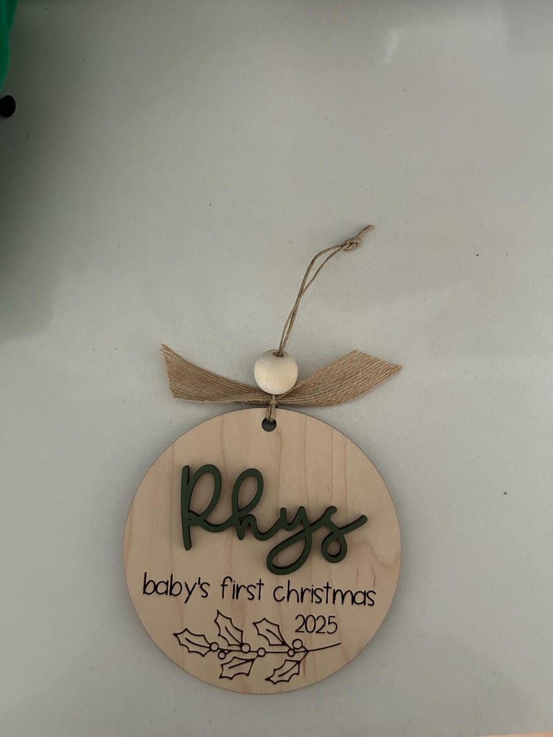 Customer photo review of Baby's First Christmas Ornament 2025