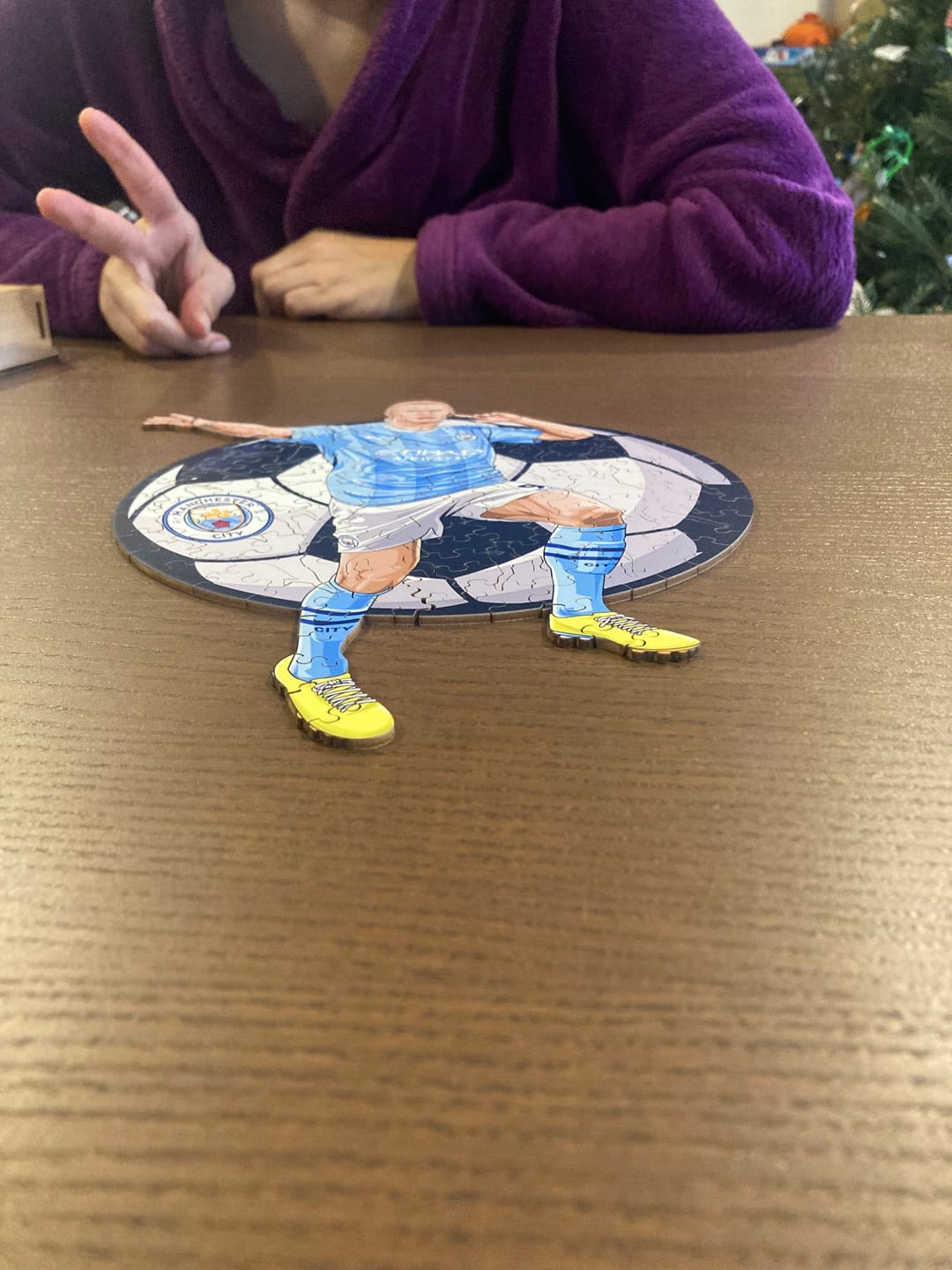 Customer photo review of Erling Haaland - Wooden Puzzle
