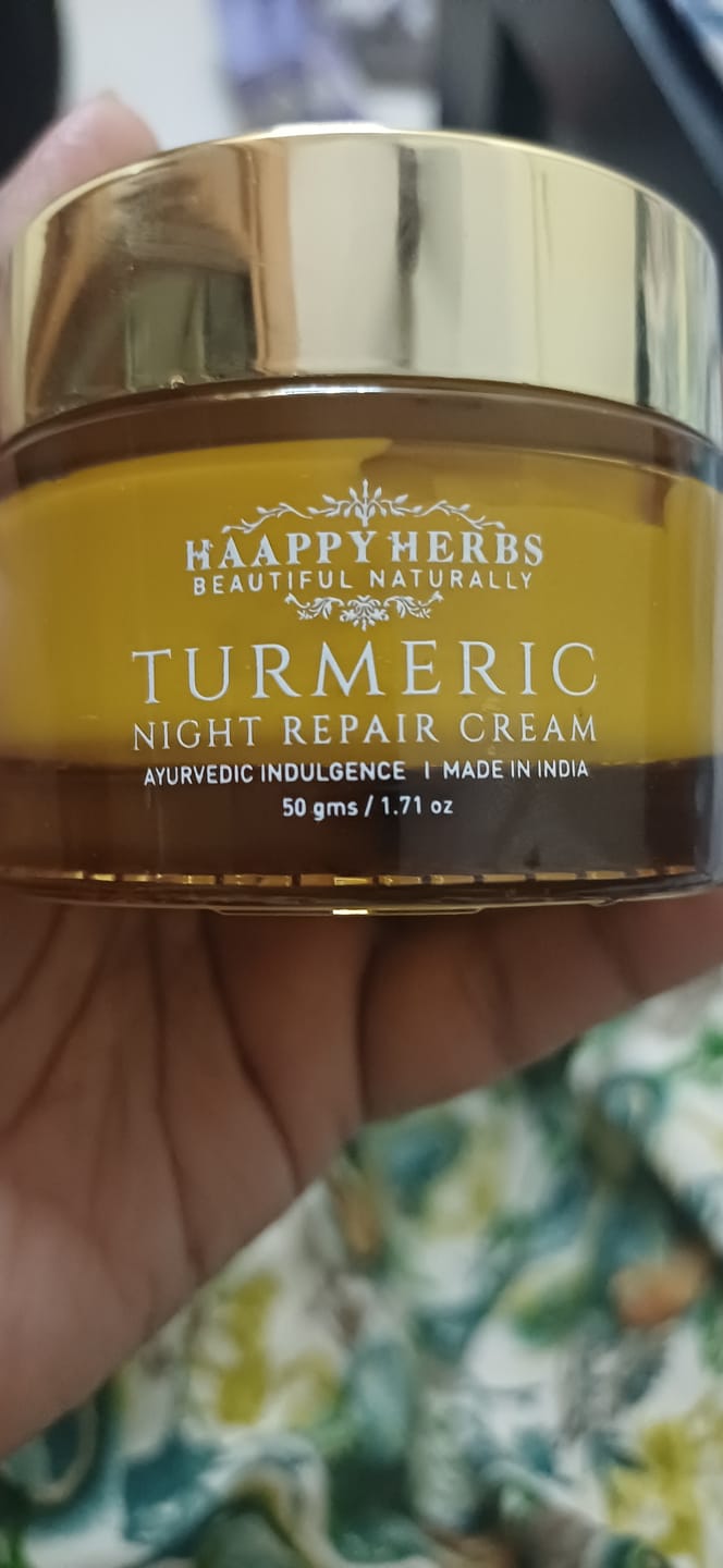 Customer photo review of Turmeric Night Repair Cream