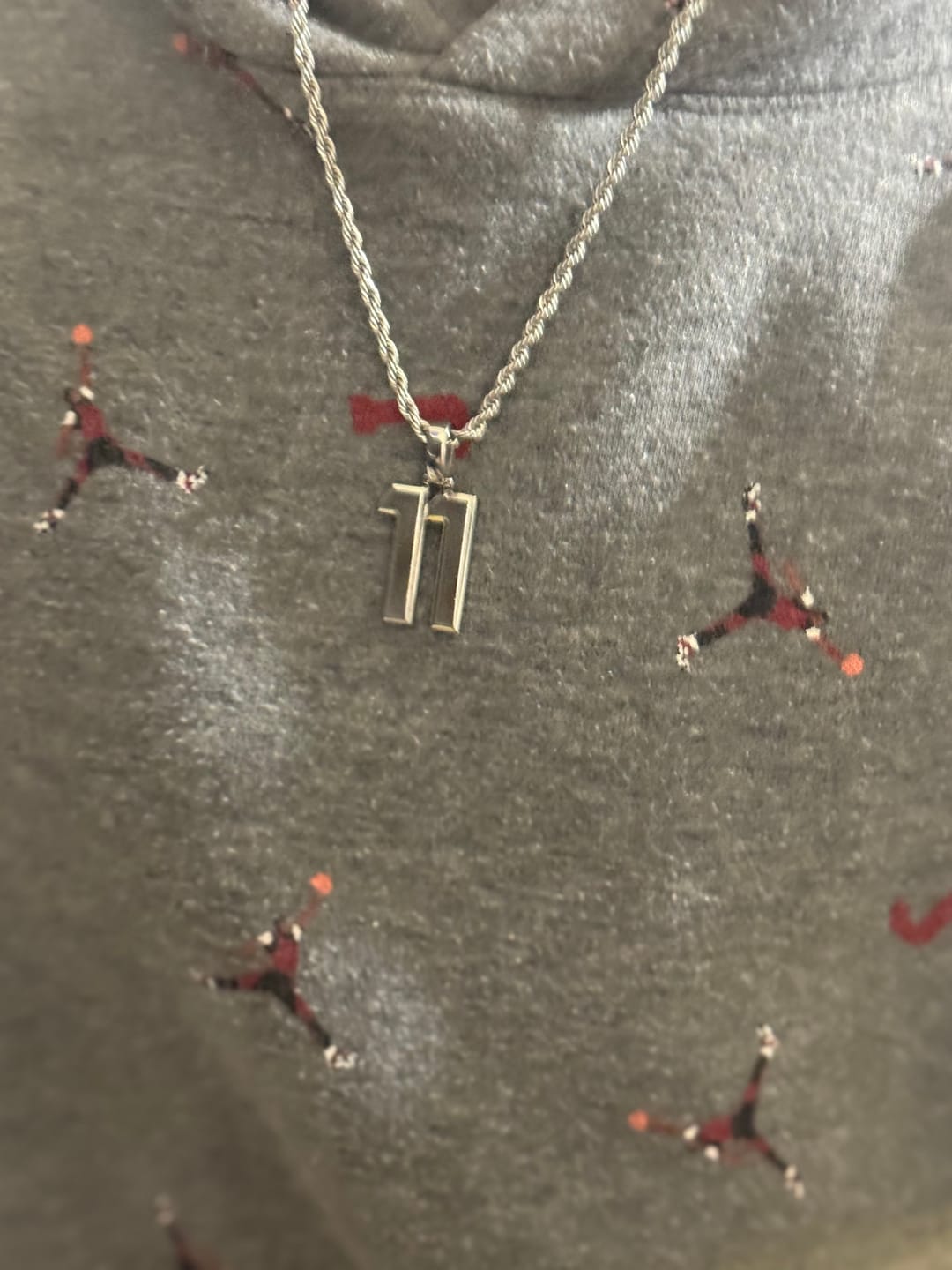 Customer photo review of Signature Jersey Number Pendant in Silver