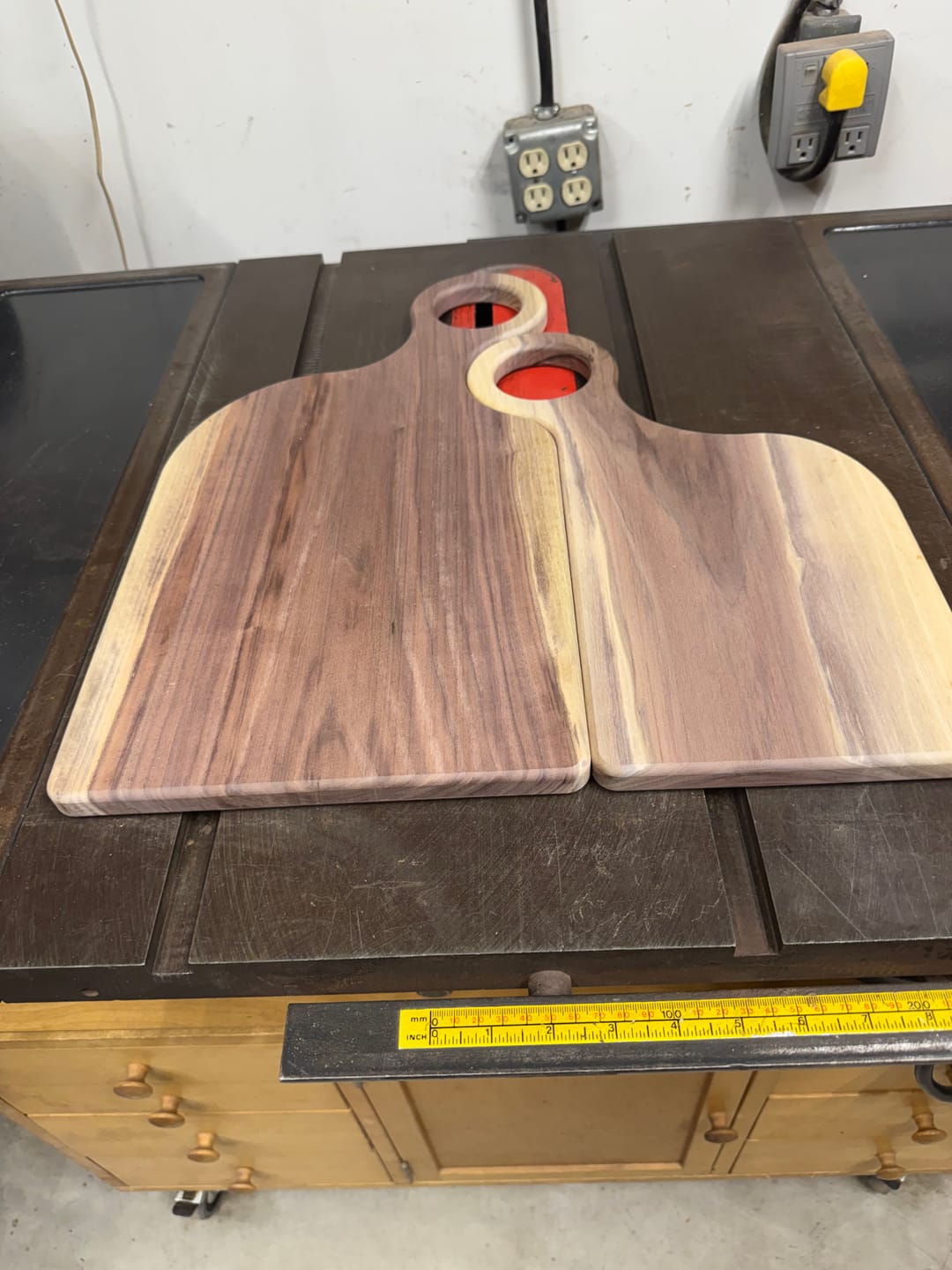 Customer photo review of 20x18" Romeo & Juliet Serving Board Set Acrylic Router Template