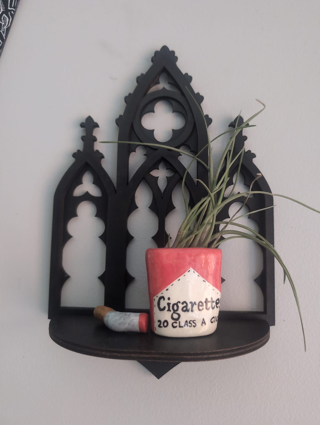 Customer photo review of Mini Gothic Cathedral Wall Shelf