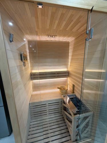 Customer photo review of 2 Person Traditional Sauna - 4.5kw Harvia Heater