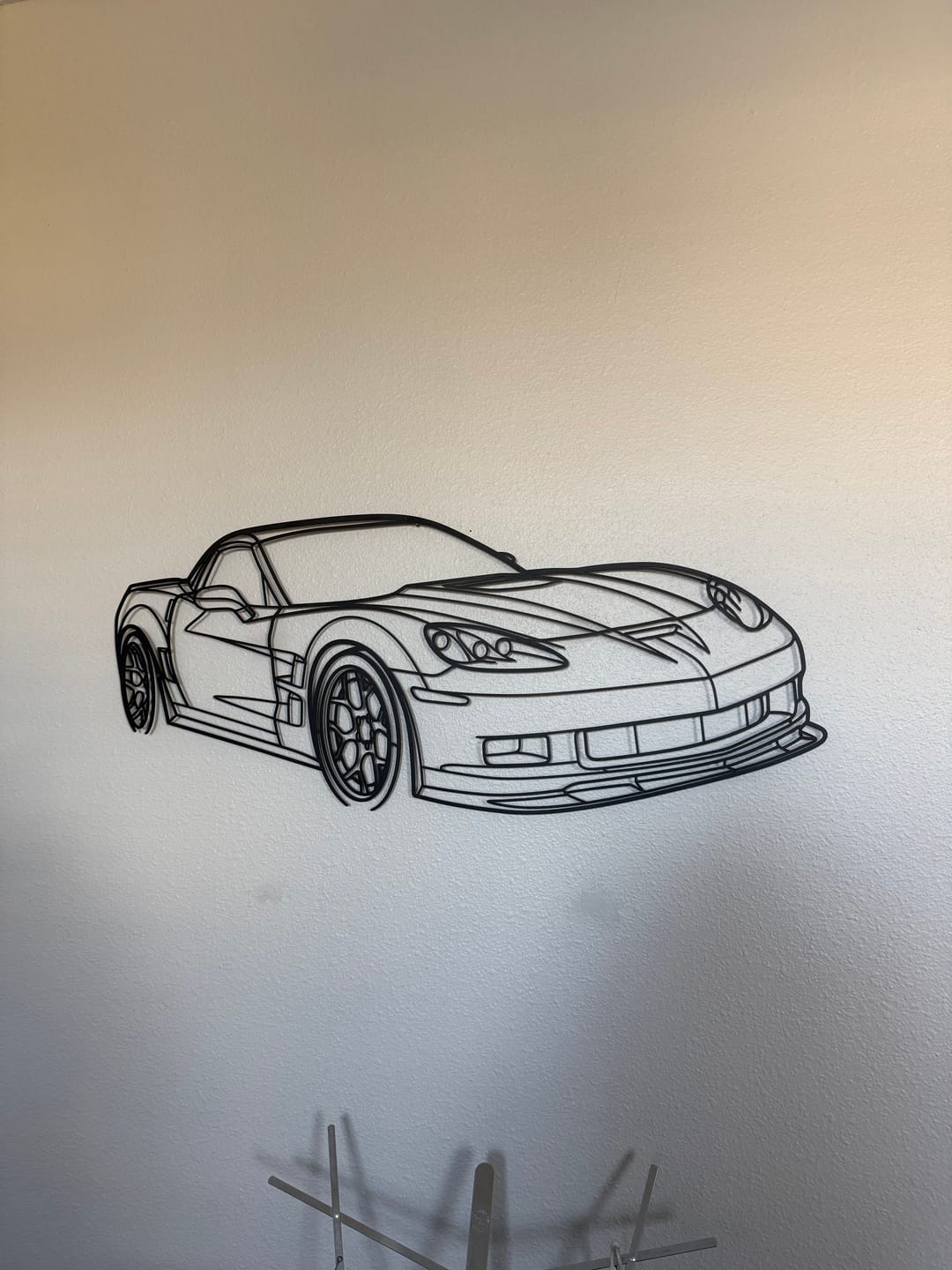 Customer photo review of Corvette C6 ZR1 Angle Silhouette Metal Wall Art
