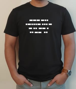 Customer photo review of One Last Time?(Morse Code Tee)