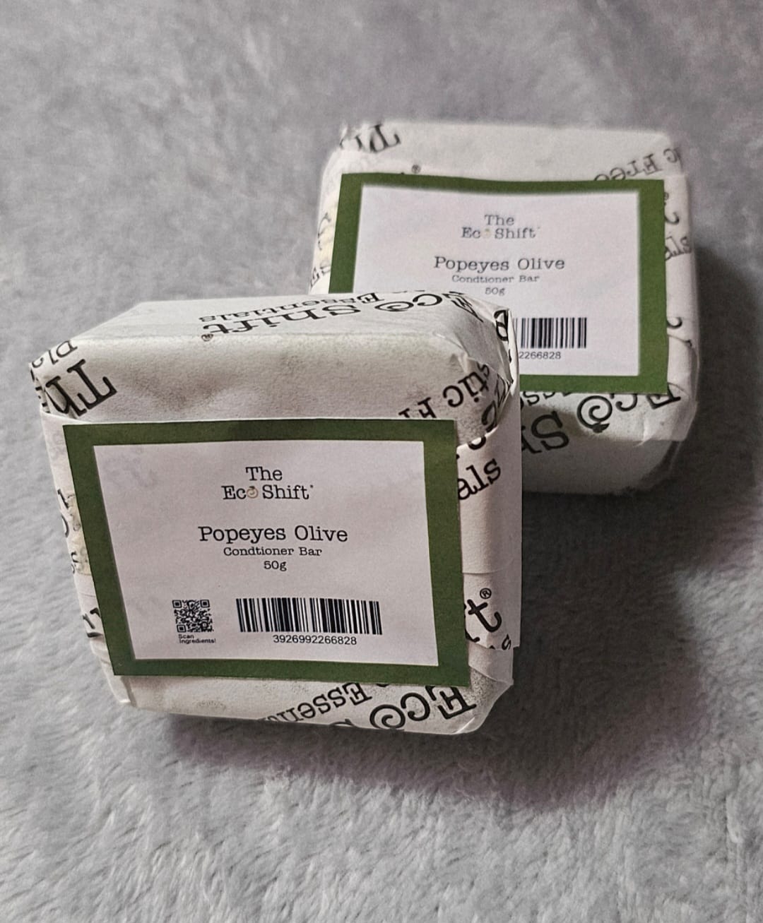 Customer photo review of Taming and Moisturizing - Popeye's Olive Conditioner Bar with Sunflower Seed Oil