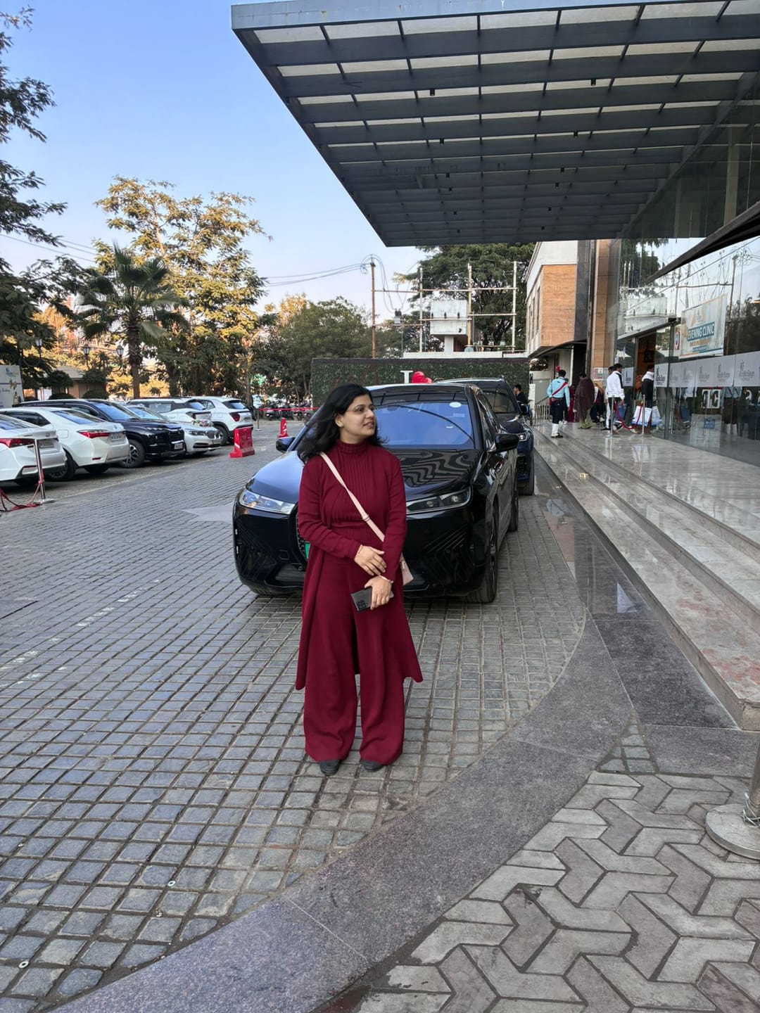 Customer photo review of Aubrey Luxe Winter Coord Set with Cape