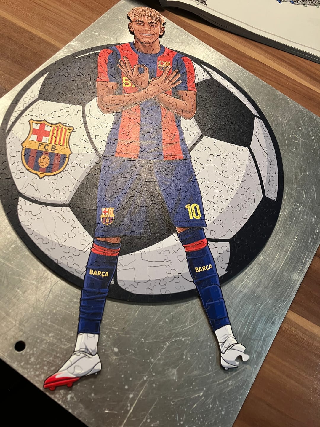 Customer photo review of Lamine Yamal - Holzpuzzle