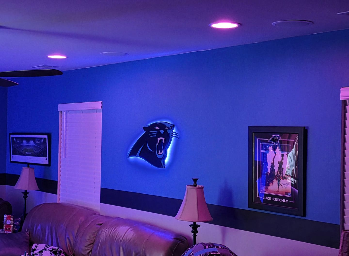 Customer photo review of Carolina Panthers 3D Vintage Metal Wall Art