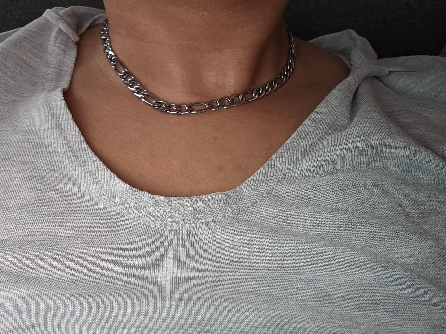 Customer photo review of 7mm Figaro Link Chain