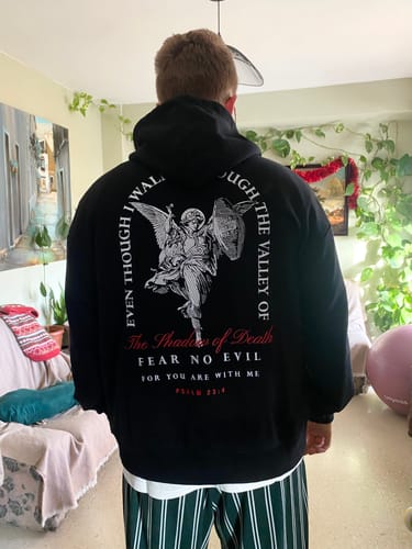 Customer photo review of Fear No Evil Hoodie